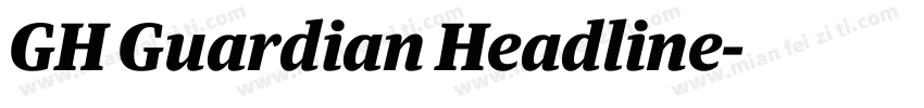 GH Guardian Headline字体转换
